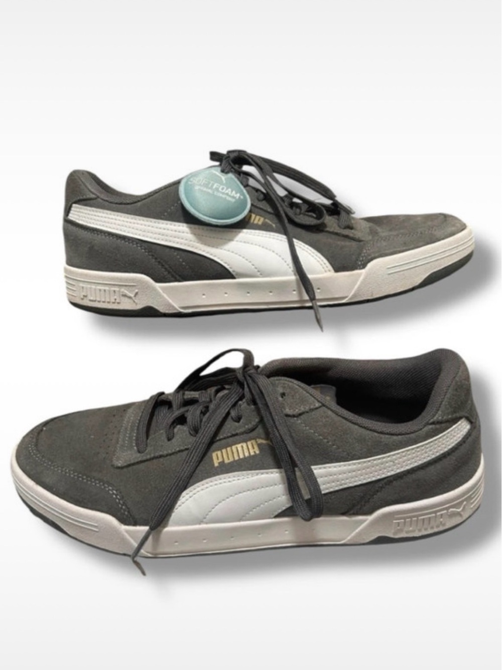 Puma Soft Foam Charcoal Suede Low-Top Sneakers | Men’s size 12